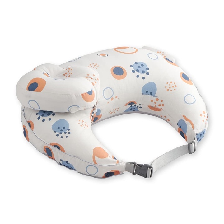 Perna de alaptare, Bumbac, Multifunctional, 60 x 30 cm, Multicolor