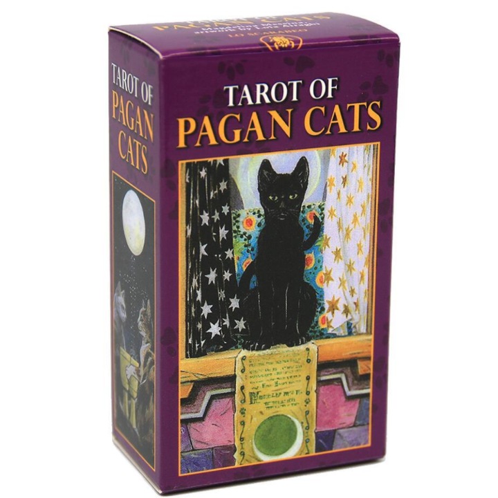 Комплект Таро QttvbTna Linestrider, холографски дизайн, 78 карти, многоцветен, ръководство за начинаещи