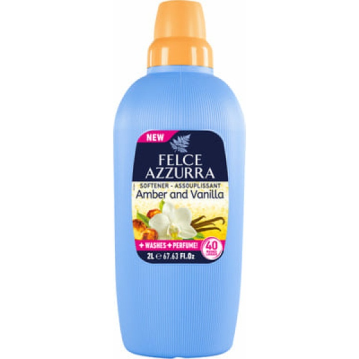 Felce Azzurra Amber & Vanilla омекотител за пране, кехлибар и ванилия, 2L