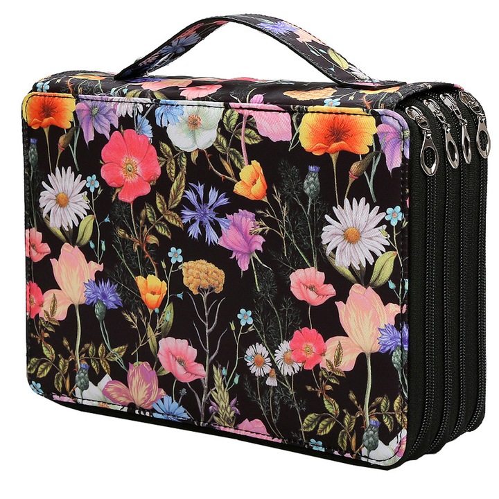 Penar multifunctional, Stofa, 72 compartimente, Impermeabil, 20 x 28 x 8 cm, Multicolor