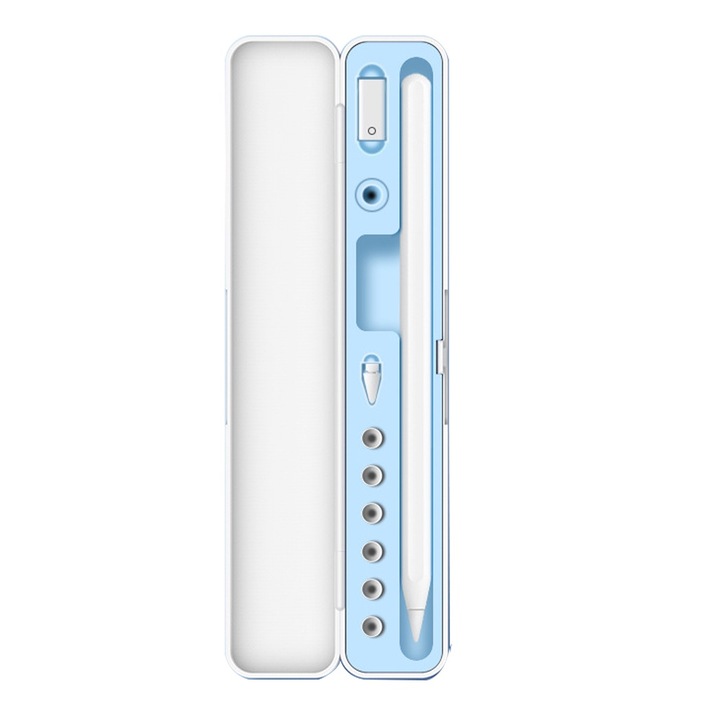 Jormftte hordtáska Apple Pencil és kiegészítőkhöz, kemény műanyag, szilikon belső, ütésvédelem, többszínű