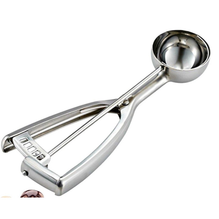 Lingura pentru inghetata din otel inoxidabil, Argintiu, 5 cmx21.5 cm