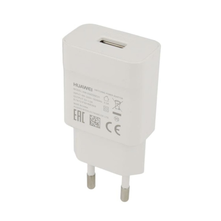 Adaptor de priza/ incarcator Huawei, fast charge, 5W, 5V-1A, Alb