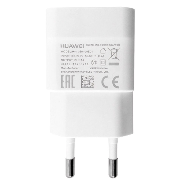 Incarcator Retea Huawei, Premium, 1000mA, Alb, Universal compatibil