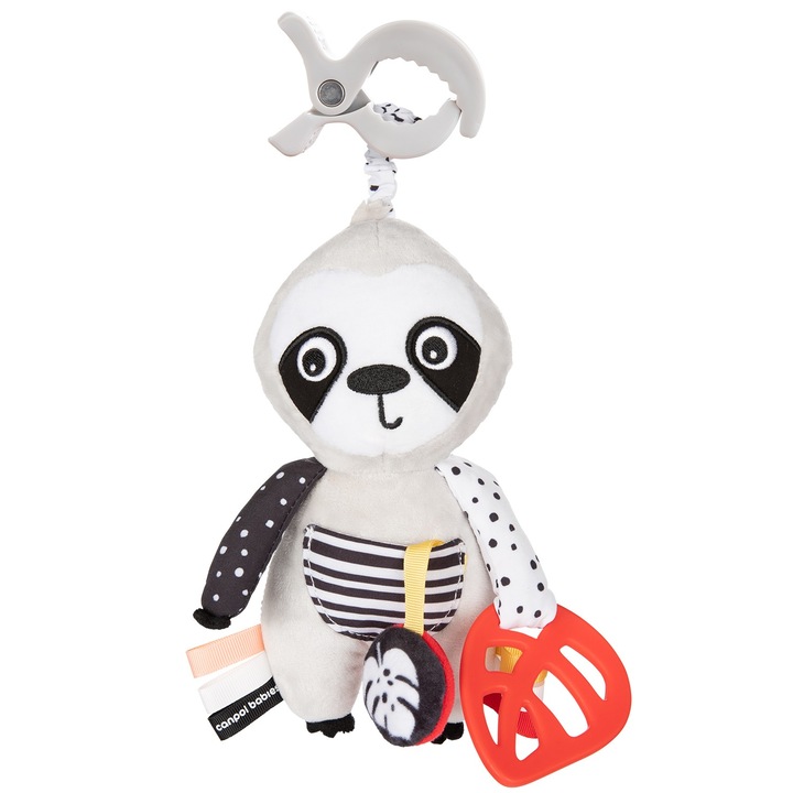 Интерактивна играчка, Canpol BabiesBoo LENIWIEC, сензорна, с щипки, многоцветен