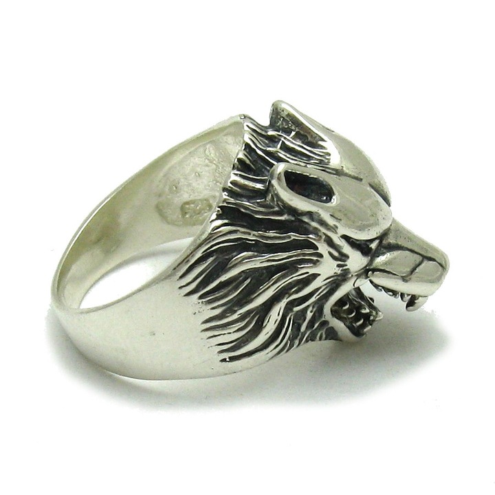 Сребърен пръстен, Empress, R001532, Вълк, Проба 925