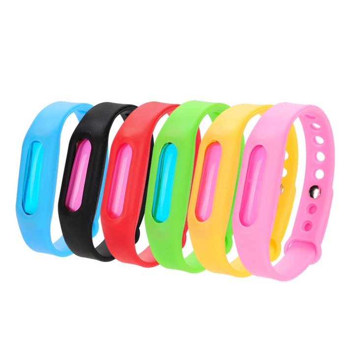 Set 6 Bratari Din Silicon Anti-Tantari pentru adulti si copii, Efect Repelent pana la 720h, 100% Natural, eZMART