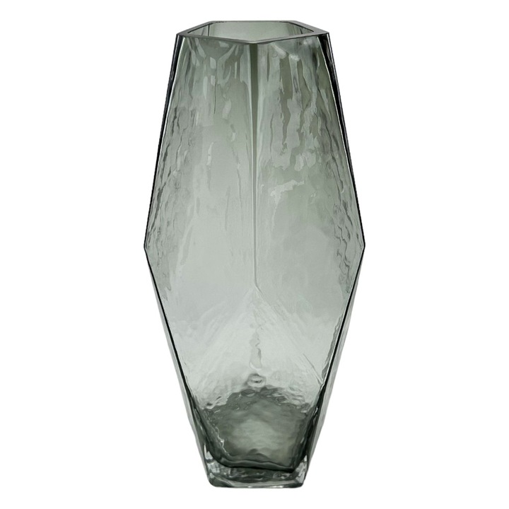 Декоративна стъклена ваза за цветя "Мнемозина" 29х9, Черна