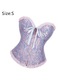 Corset QttvbTna cu fermoar si siret, satin, albastru/roz, Roz/Albastru