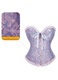Corset QttvbTna cu fermoar si siret, satin, albastru/roz, Roz/Albastru