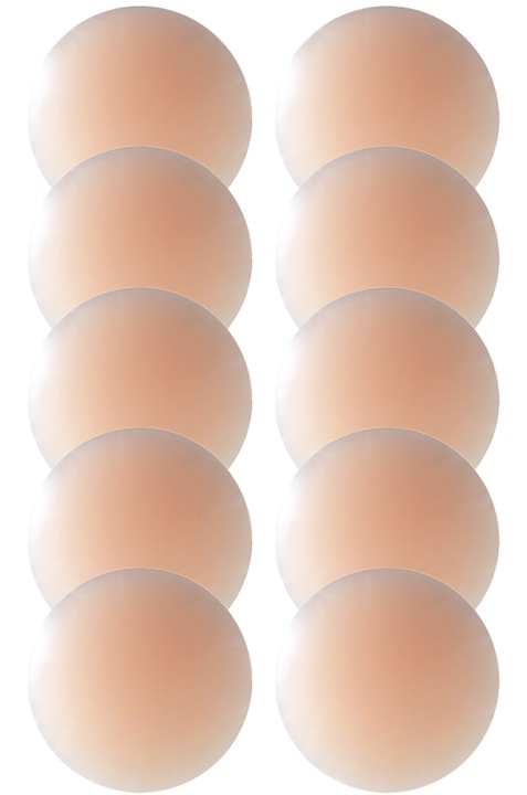 Set 10 sutiene invizibile dama, Silicon, Nude, One Size INTL