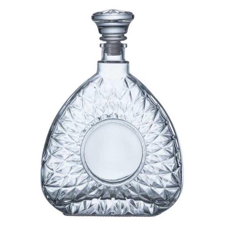 Sticla din Sticla, Transparenta, cu Model Reliefat, 750 ml