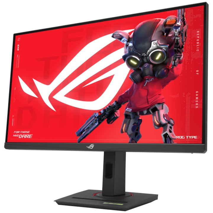 Monitor Gaming LED IPS Asus 27.5", UHD (3840x2160), 1ms, 160Hz (above 144Hz), AMD FreeSync™ Premium, NVIDIA G-Sync™, Extreme Low Motion Blur Sync, USB Type-C, , tripod socket, HDMI, Display Port, USB-C, Jack, negru