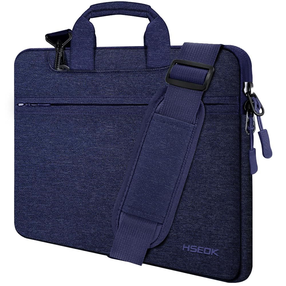 Geanta laptop Hseok, 39.6x28.2x2cm, Compatibil cu 15"-16", rezistenta la apa, umar, albastru marin