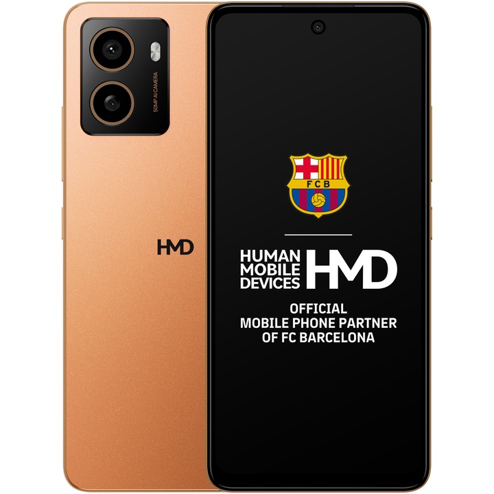 Telefon mobil HMD Pulse+, Dual SIM, 128GB, 4GB RAM, Apricot Crush