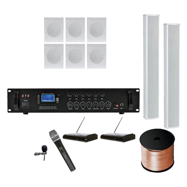 Озвучителна система за църква А14, 120W, за закрити и открити пространства, bluetooth, USB