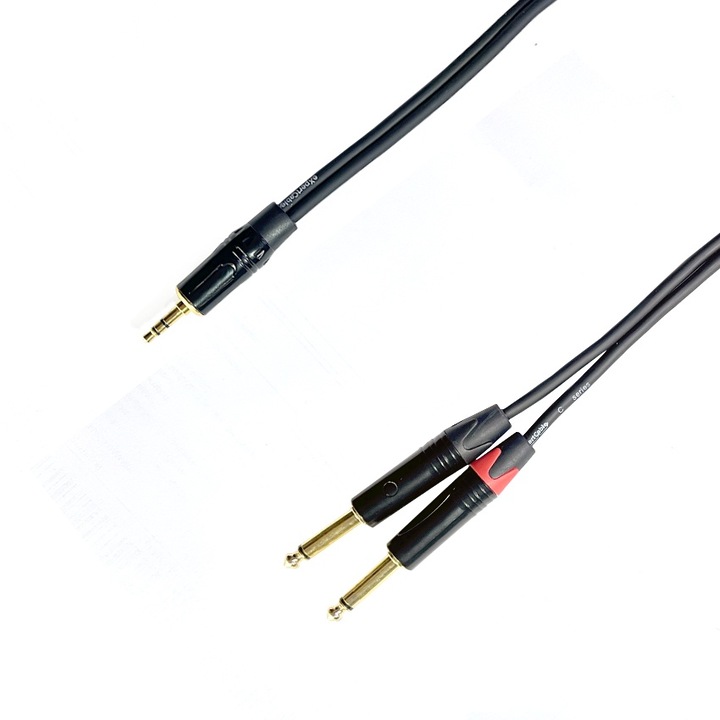 Cablu profesional Jack 3.5mm - 2 Jack 6.3mm eXpertCable 9m