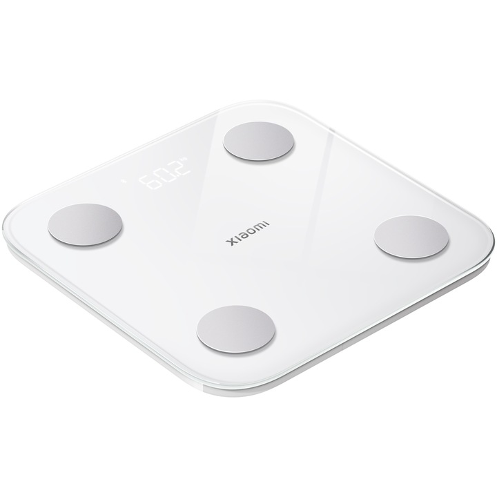 Смарт кантар Xiaomi Body Composition S400, Bluetooth, 25 функции с измерване на тегло, Мускулна маса, Мазнини и ниво на вода в тялото, Макс. 150 кг, Бял