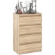 Comoda, Stiv-Meble, Model HIT KMH_SOSO, Cu 4 Sertare Spatioase, Design Modern, Constructie Solida, Perfect Pentru Orice Interior, Montare Simpla, Dimensiuni 60 x 33.5 x 92.5 cm, Placa Laminata, Stejar Sonoma