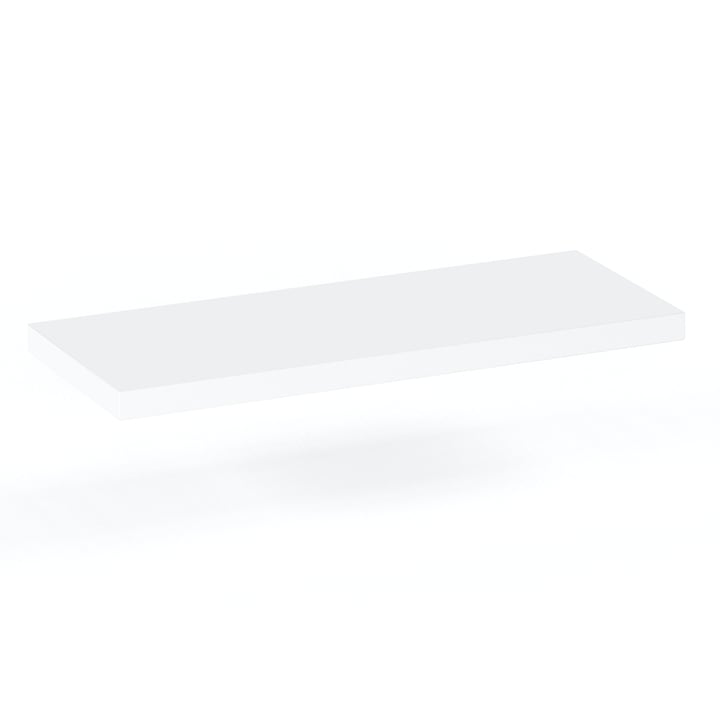 Стенен рафт, Stiv-Meble, P40_BM, 40x15x1.8 cm, Окачване, Мат, ПДЧ, Матово бяло