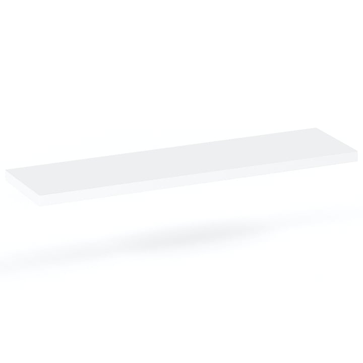 Стенен рафт, Stiv-Meble, P60_BM, 60x15x1.8 cm, Окачване, Мат, ПДЧ, Матово бяло
