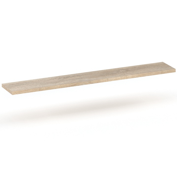 Raft De Perete Suspendat, Stiv-Meble, P100_SO, 100x15x1.8 cm, Prelucrare de inalta calitate, Atentie la detalii, Design robust, margini ABS pentru a proteja impotriva umezelii, Asamblare: mobilier de auto-asamblare, PAL, Stejar sonoma