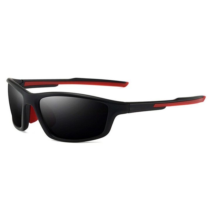 Ochelari Sport de Ciclism cu Lentile Polarizate HD, OPTIM SOLUTION, Filtru UV400, Photochromatic, Isolation Glare, TR90 PC Frame, Integrated Wide Vision, Protejeaza Ochii, Impact Resistance, Clear Vision, Outdoor Design, Strong Hinge, Unisex, Rosu