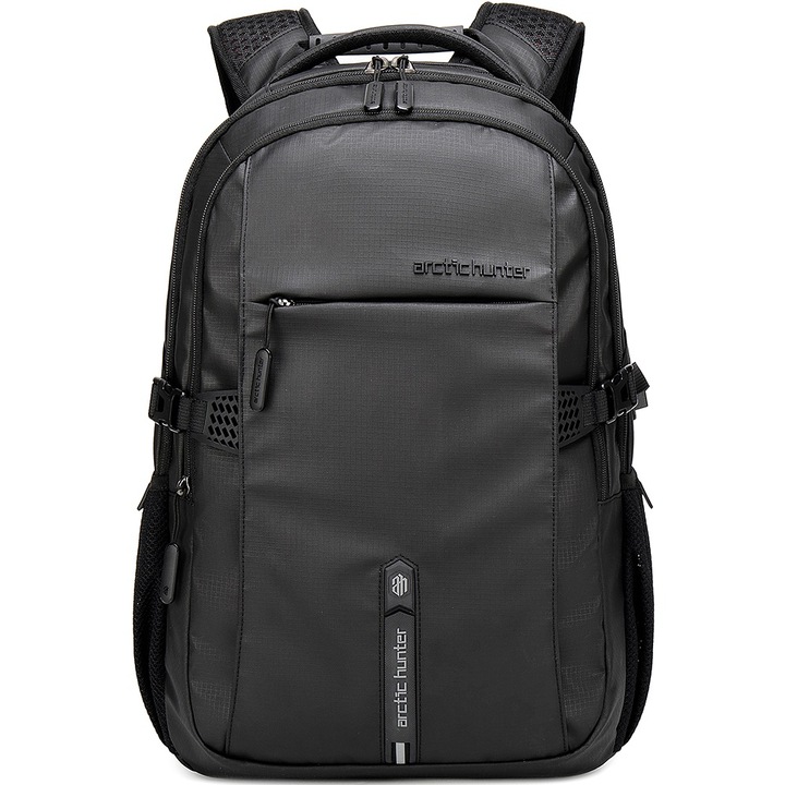 Rucsac unisex pentru laptop, rezistent la apa cu port USB, Arctic Hunter B00388BK Negru