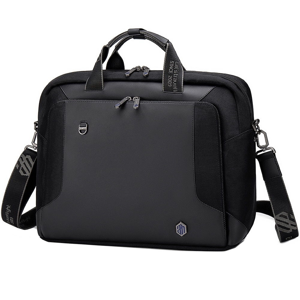 Geanta laptop 15.6 inch, compartiment tableta 11 inch, rezistenta la stropi de apa, sistem fixare pe valiza, ARCTIC HUNTER, GW0004BK, Negru