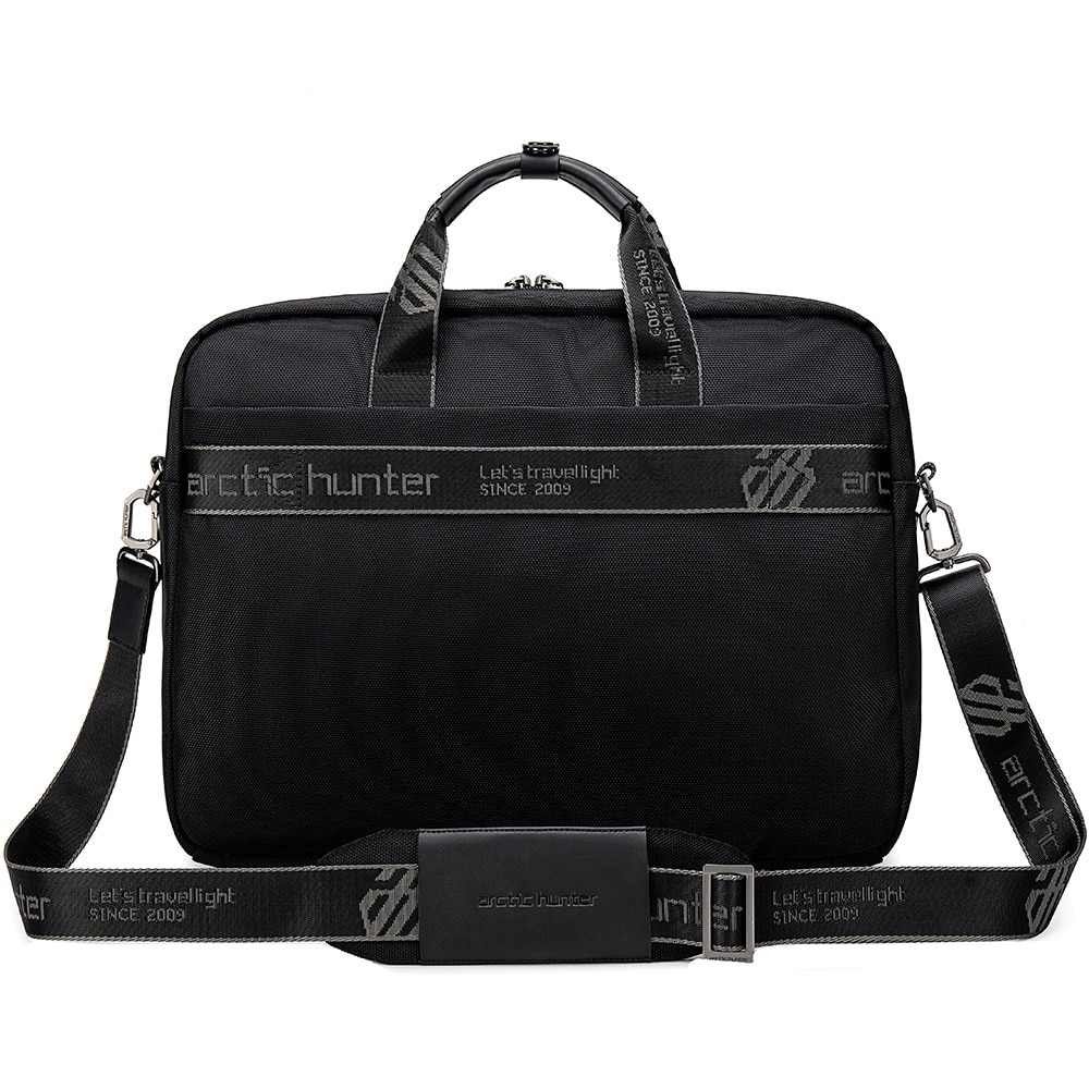 Geanta laptop 15.6 inch, compartiment tableta 11 inch, rezistenta la stropi de apa, sistem fixare pe valiza, ARCTIC HUNTER, GW0004BK, Negru