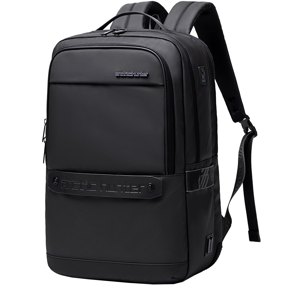Rucsac 3 in 1 set cu geanta si borseta, laptop de 15.6 inch, rezistent la apa, sistem fixare pe valiza, ARCTIC HUNTER, B00483BK, Negru