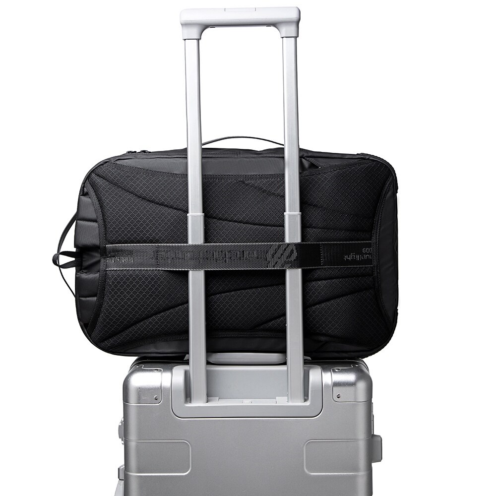 Rucsac 3 in 1 set cu geanta si borseta, laptop de 15.6 inch, rezistent la apa, sistem fixare pe valiza, ARCTIC HUNTER, B00483BK, Negru