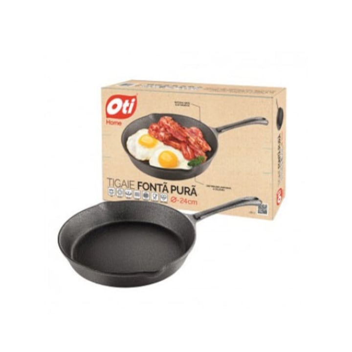 Тиган от чист чугун, OTI диаметър 24 см 180453 / OTI 0009