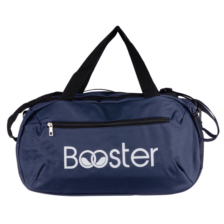 Спортна или пътна чанта Booster, водоустойчива, унисекс, за фитнес/фитнес/йога тренировки, идеален ръчен багаж за самолети, регулируема презрамка, джобове с цип, oxford 600D/полиестер, размер 50x20x25 см, обем 25 литра, тегло 400 гр., син