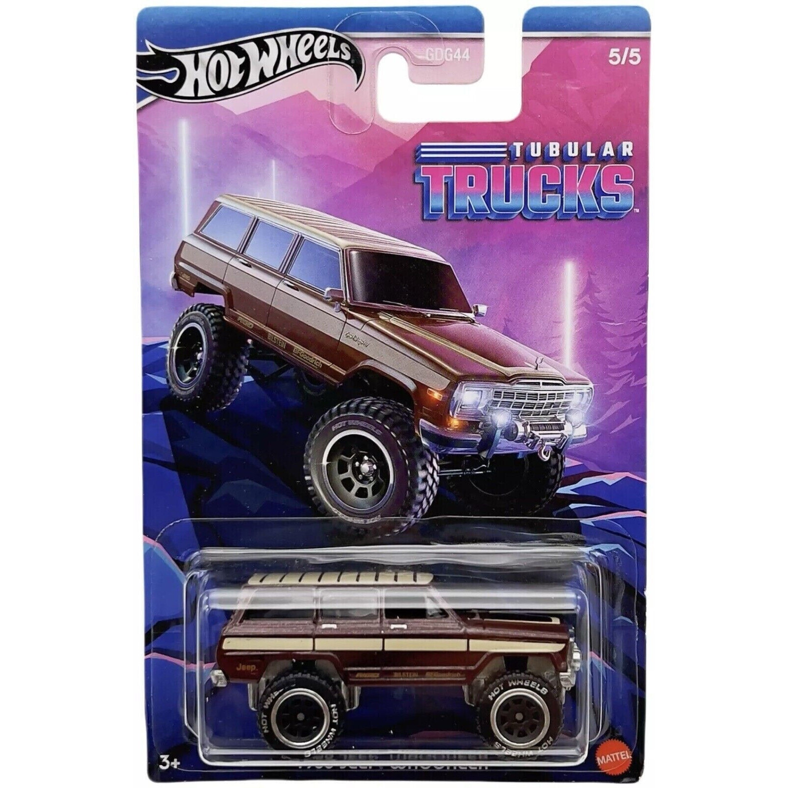 Lot Hot Wheels 1/64 – Série Tubular Trucks 5/5 – Métal – Toyota, Jeep, Bronco, Dodge