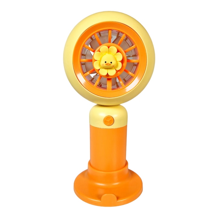 Вентилатор, с батерия, Naimeed D5830, USB, оранжев, 80x150x57 мм