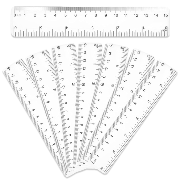 Set 8 rigle, Tovbmup, Plastic, 15 cm