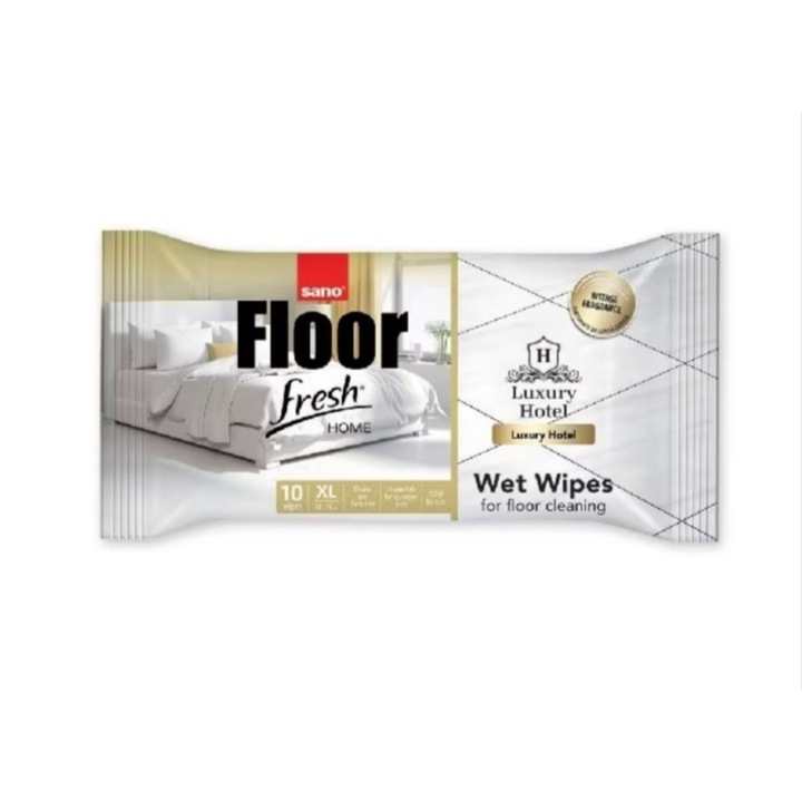 Мокри кърпички за под Sano Floor Fresh Luxury Hotel, 10 бр., 70x40см