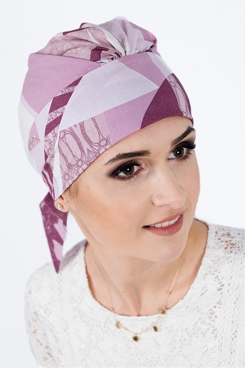 Turban MIRIAM COTON C/58 Atelier de Creation Lidia, Poliester, roz Universal