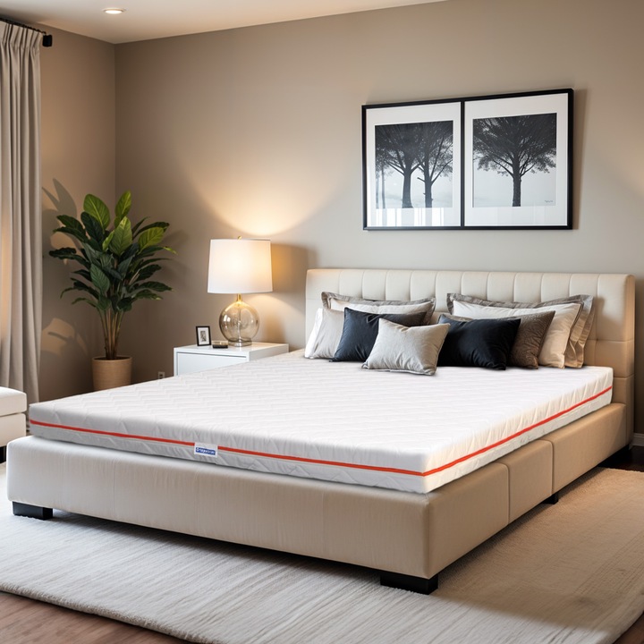 Saltea Ortopedica pentru Divan, Ortopedicus, 200x120x12 cm, reversibila, fermitati diferite, ergonomica, anatomica, husa din bumbac, detasabila, ferma