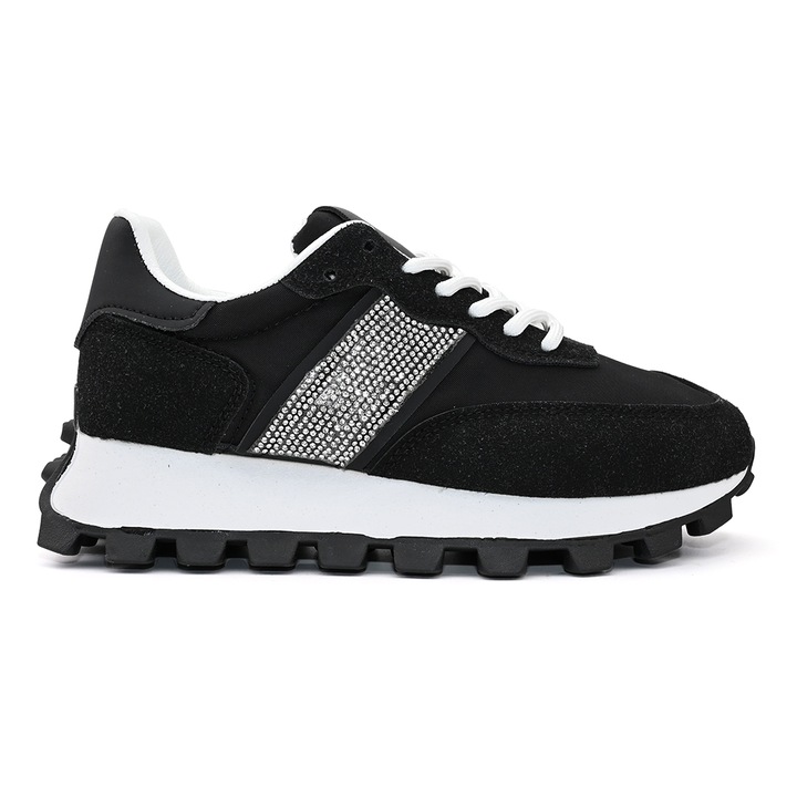 Pantofi sport De dama, Din material textil, 1276, Negru 38 EU