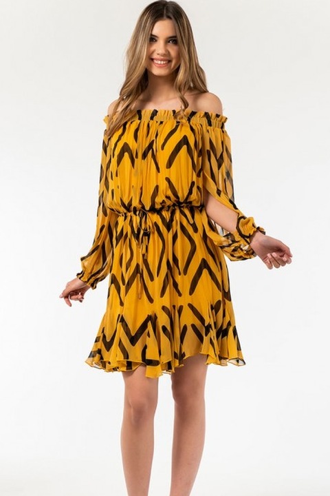 Rochie Katalina HERMOSA - 654877, Galben mustar