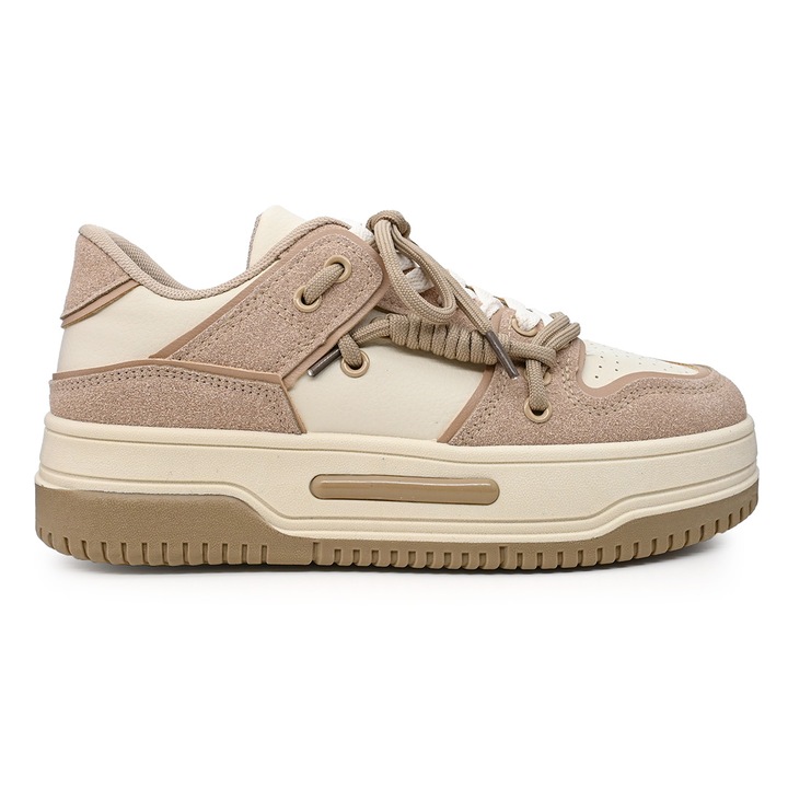 Pantofi sport de dama,Cu Piele ecologica,1281, Kaki