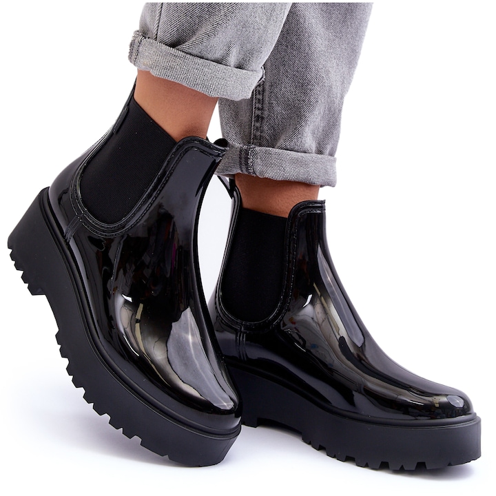 Дамски боти BIG STAR SHOES, Гума, Черни, Черен