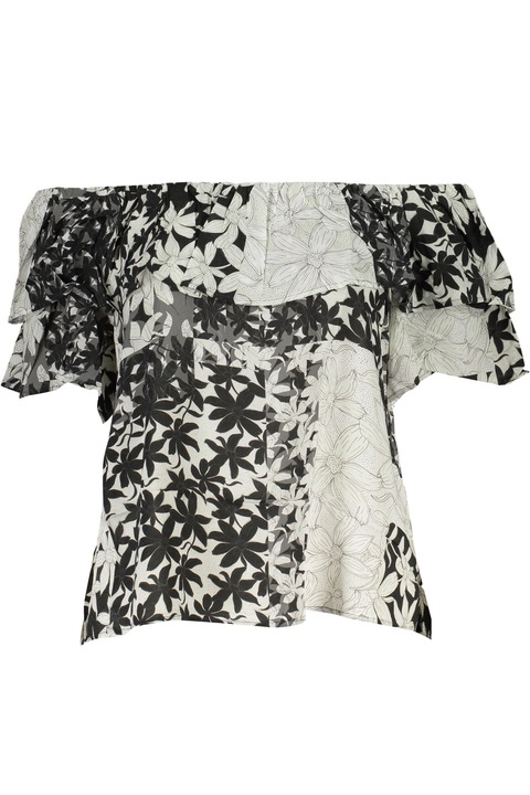 Női póló, DESIGUAL, 100% pamut, fehér, 24SWBW01, Fehér