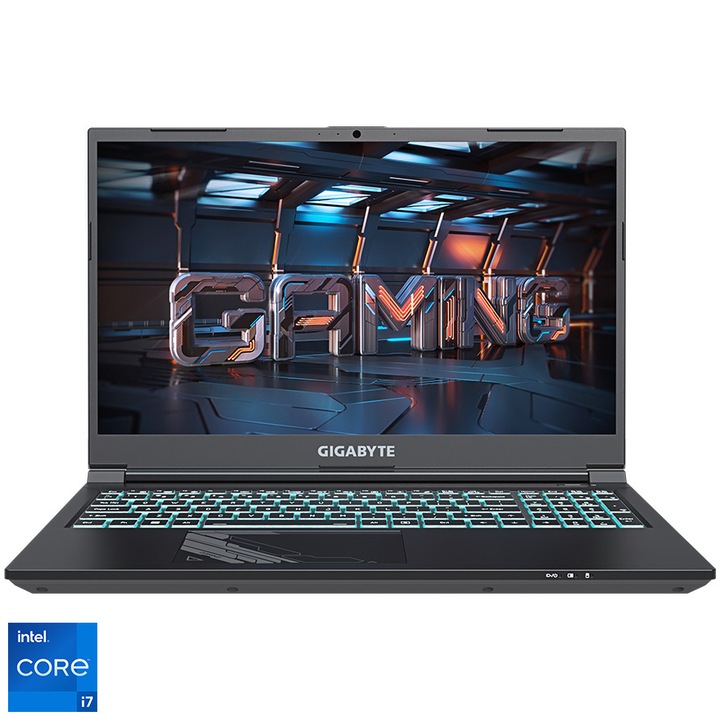 Laptop Gaming Gigabyte G5 KF5-H3EE354KD Intel® Core™ i7-13620H processzorral akár 4,9 GHz, 15,6 hüvelykes, Full HD, 144Hz, 16GB DDR5, 1TB SSD, NVIDIA® GeForce RTX™ 4060 8GB GDDR6, OS nélkül, fekete