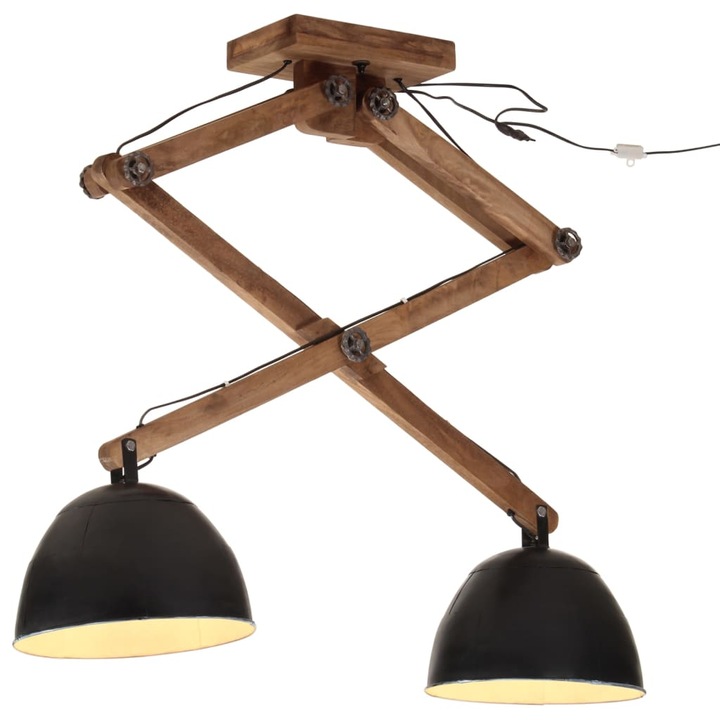 Lampa de tavan vidaXL, 25 W, negru, 29x18 x85 cm, E27, 7 Kg