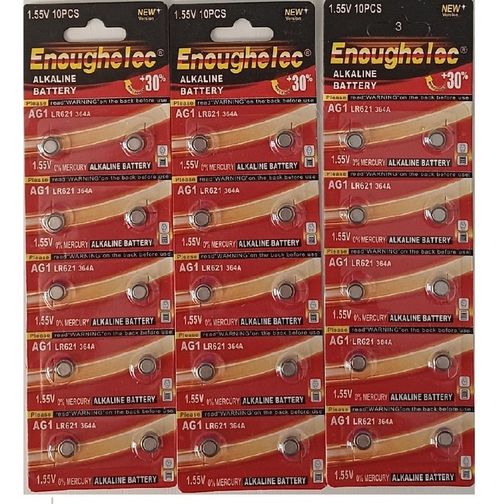 A készlet 30 db AG1 elemet tartalmaz