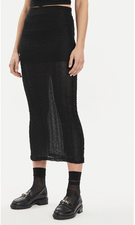 Női szoknya, Gina Tricot, Poliamid, Fekete, Fekete