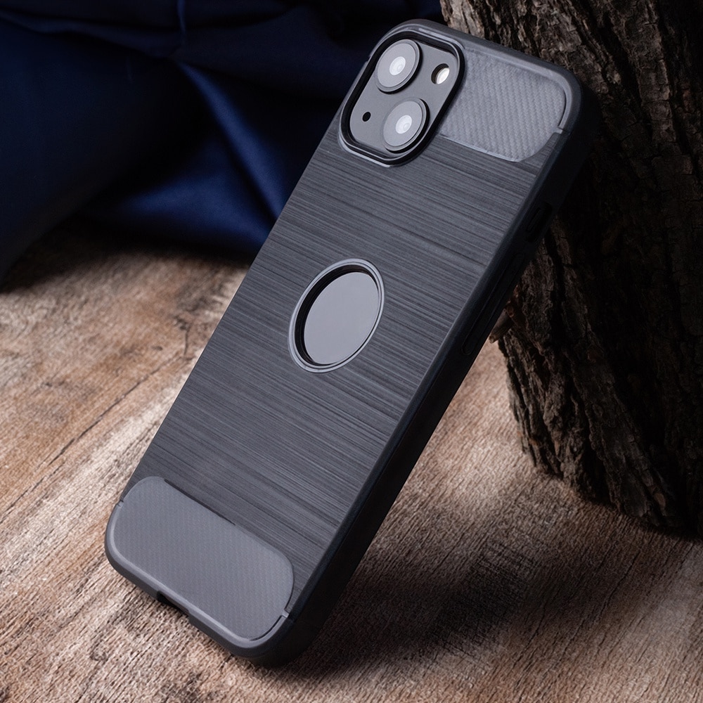 Husa de Protectie Compatibila cu APPLE iPhone 15 PRO MAX, Silicon, Rezistenta la socurilor, Negru Carbon